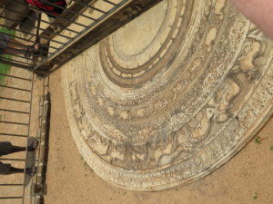 Moonstone in Anuradhapura in Sri Lanka