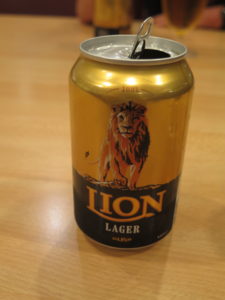 Empty Lion beer