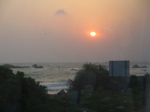 Solnedgang over Hikkaduwa