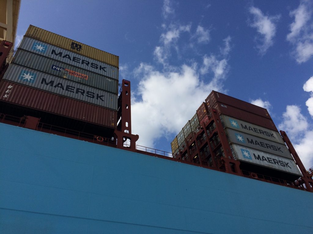 Containere på skibet