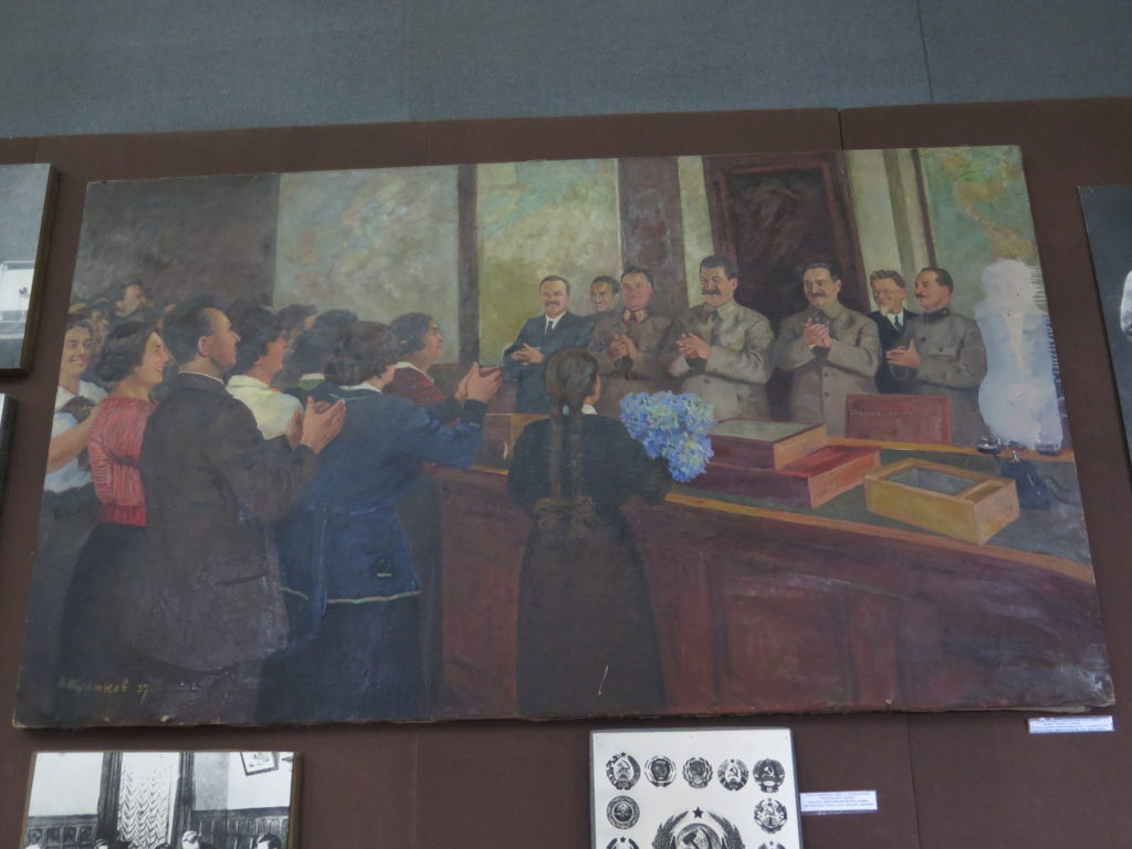 Bord fra konferencerummet i Kreml fra Stalin museet i Gori, Georgien