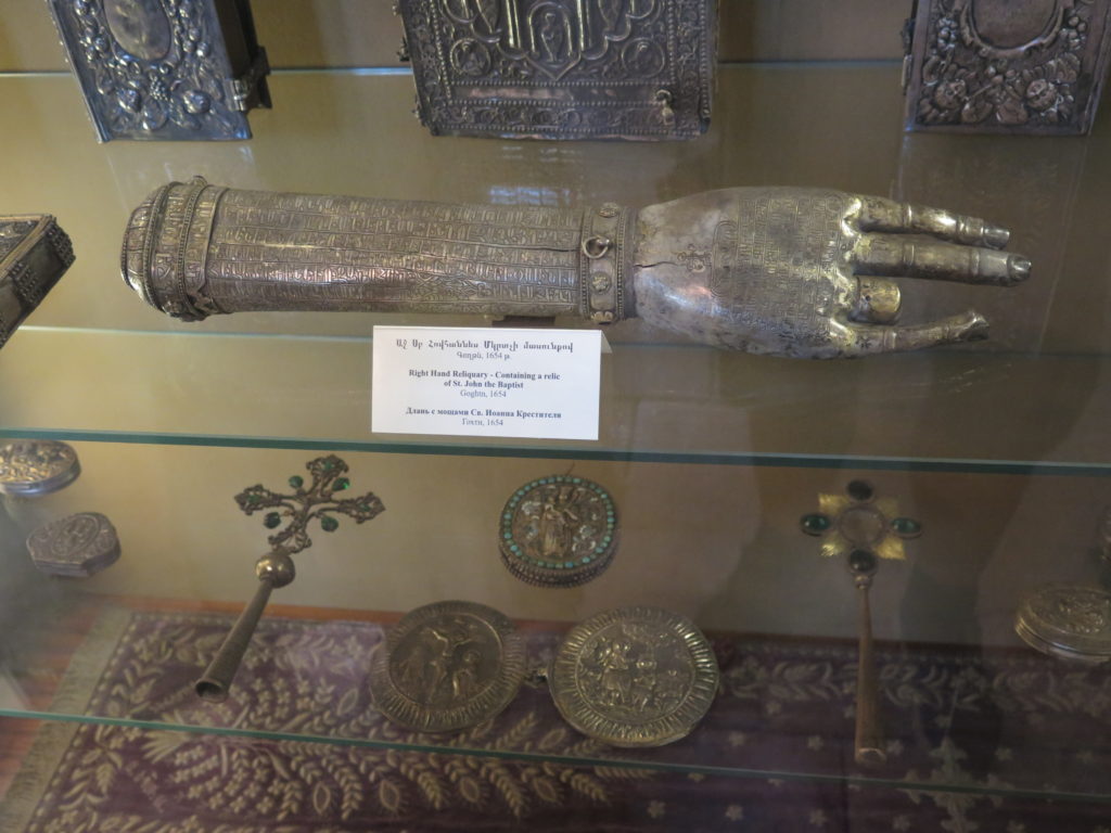 Relikvie fra Johannes Døberen. Etchmiadzin-katedralen, Armenien