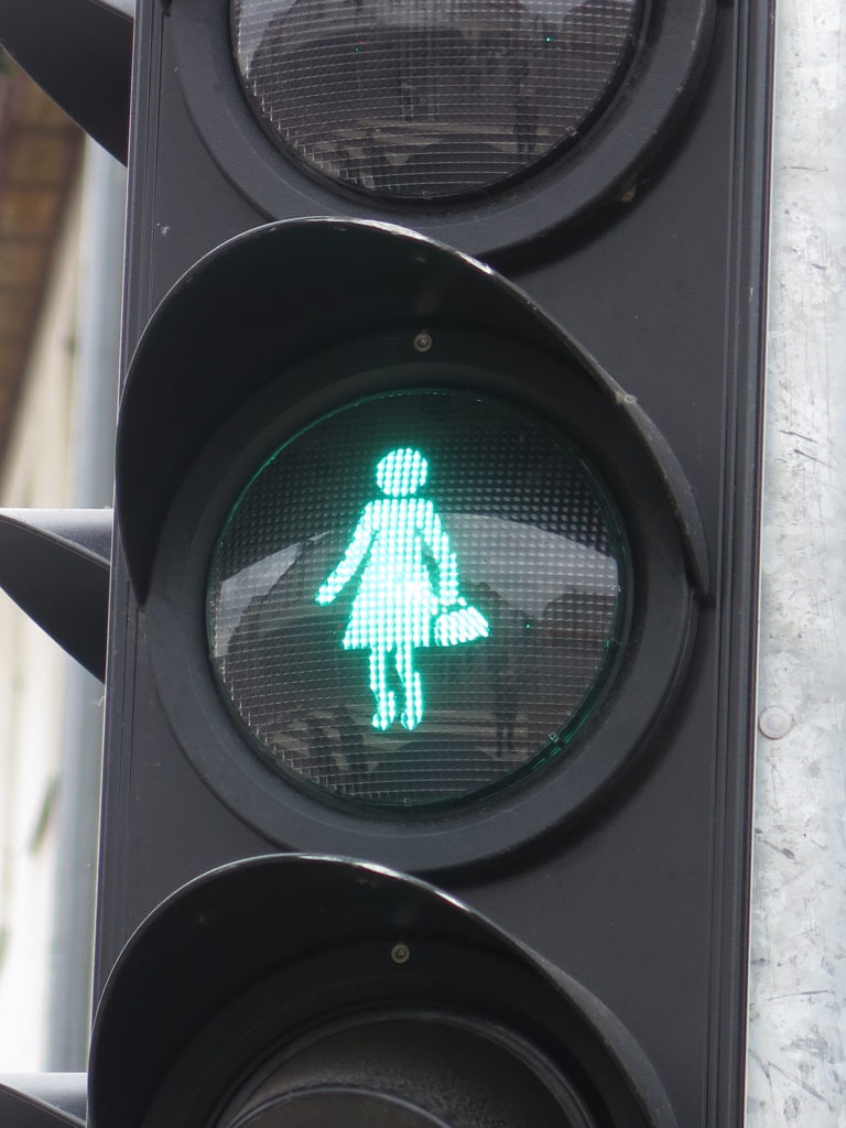 Fodgænger trafiklys - Grønt lys i Vejle