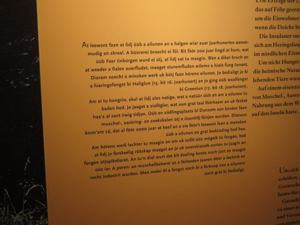 Tekstning på Fering på Frisermuseet