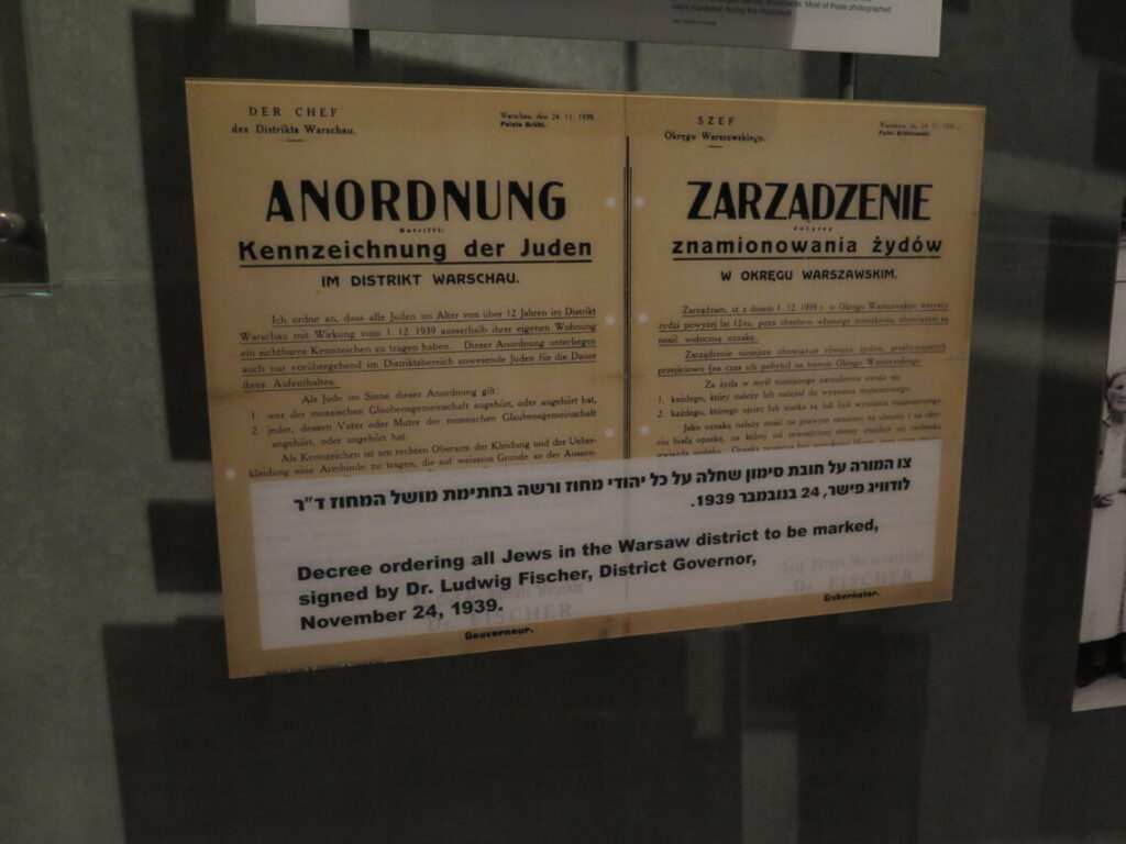 Plakat om at at jøder skulle bære et kendetegn