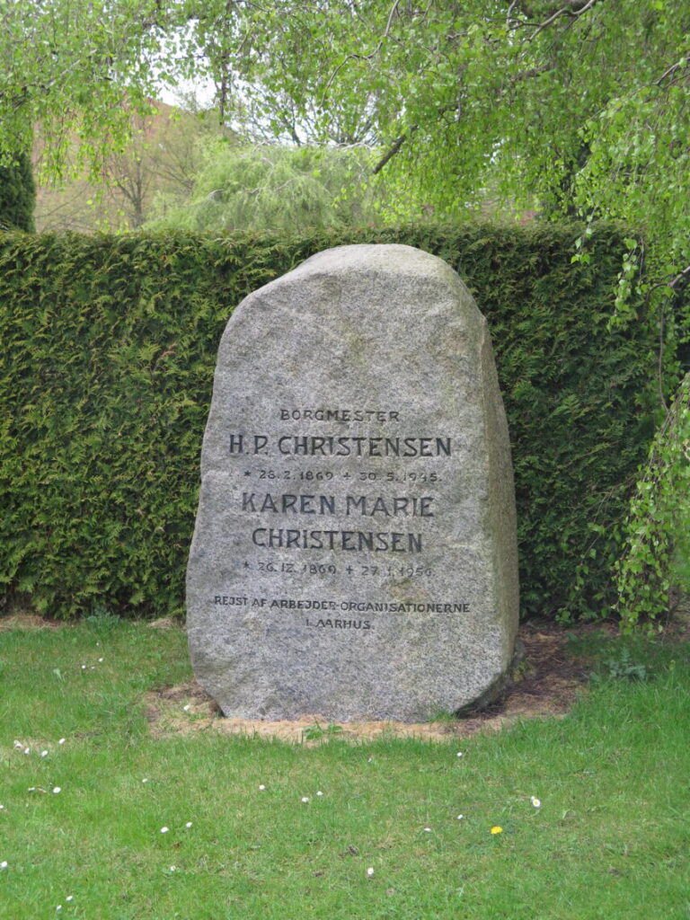 Borgmester H. P. Christensen. Også lokalhistorie på Vestre Kirkegård